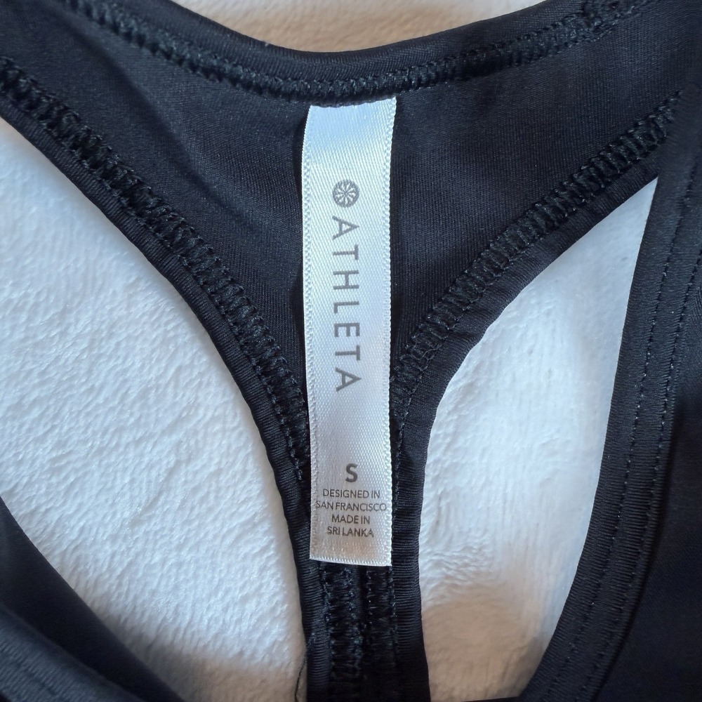 Athleta Lightning Tank Top Women's Sz S Black Workout Athletic - Picture 2 of 6